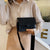 Women's Pu Leather Color Block Preppy Style Classic Style Square Flip Cover Shoulder Bag