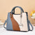 Women's Pu Leather Color Block Streetwear Square Zipper Handbag