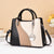 Women's Pu Leather Color Block Streetwear Square Zipper Handbag