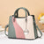 Women's Pu Leather Color Block Streetwear Square Zipper Handbag