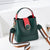 Women's Pu Leather Color Block Streetwear Square Zipper Shoulder Bag Handbag Crossbody Bag