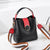 Women's Pu Leather Color Block Streetwear Square Zipper Shoulder Bag Handbag Crossbody Bag