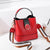 Women's Pu Leather Color Block Streetwear Square Zipper Shoulder Bag Handbag Crossbody Bag