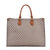 Women's Pu Leather Lattice Elegant Bucket Zipper Handbag