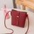 Women's Pu Leather Leather Solid Color Streetwear Square Zipper Crossbody Bag