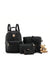 Women's Pu Leather Letter Solid Color Elegant Bucket Zipper Bag Sets