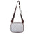 Women's Pu Leather Lingge Fashion Square Zipper Crossbody Bag