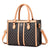 Women's Pu Leather Plaid Elegant Square Zipper Square Bag