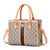 Women's Pu Leather Plaid Elegant Square Zipper Square Bag