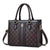 Women's Pu Leather Plaid Elegant Square Zipper Square Bag