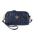 Women's Pu Leather Plaid Fashion Embroidery Oval Zipper Crossbody Bag