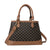 Women's Pu Leather Plaid Vintage Style Square Zipper Handbag