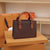 Women's Pu Leather Printing Elegant Classic Style Square Zipper Shoulder Bag Handbag Crossbody Bag