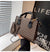 Women's Pu Leather Printing Elegant Streetwear Square Zipper Shoulder Bag Crossbody Bag Square Bag