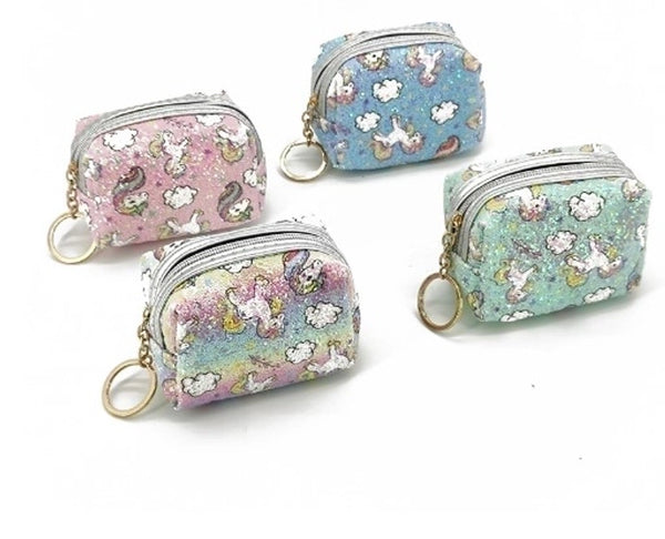 Women's  Pu Leather Sequins Zipper Coin Purses