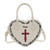 Women's Pu Leather Solid Color Basic Heart-shaped Zipper Handbag