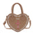 Women's Pu Leather Solid Color Basic Heart-shaped Zipper Handbag