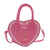 Women's Pu Leather Solid Color Basic Heart-shaped Zipper Handbag