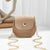 Women's Pu Leather Solid Color Basic Square Buckle Shoulder Bag