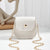 Women's Pu Leather Solid Color Basic Square Buckle Shoulder Bag