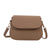 Women's Pu Leather Solid Color Basic Square Flip Cover Shoulder Bag