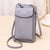 Women's Pu Leather Solid Color Basic Square Zipper Shoulder Bag Phone Wallets Crossbody Bag