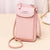 Women's Pu Leather Solid Color Basic Square Zipper Shoulder Bag Phone Wallets Crossbody Bag