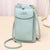 Women's Pu Leather Solid Color Basic Square Zipper Shoulder Bag Phone Wallets Crossbody Bag