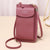 Women's Pu Leather Solid Color Basic Square Zipper Shoulder Bag Phone Wallets Crossbody Bag