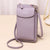 Women's Pu Leather Solid Color Basic Square Zipper Shoulder Bag Phone Wallets Crossbody Bag