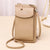 Women's Pu Leather Solid Color Basic Square Zipper Shoulder Bag Phone Wallets Crossbody Bag