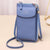 Women's Pu Leather Solid Color Basic Square Zipper Shoulder Bag Phone Wallets Crossbody Bag