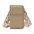 Women's Pu Leather Solid Color Basic Zipper Phone Wallets Crossbody Bag