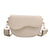 Women's Pu Leather Solid Color Classic Style Semicircle Flip Cover Shoulder Bag