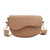 Women's Pu Leather Solid Color Classic Style Semicircle Flip Cover Shoulder Bag