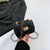 Women's Pu Leather Solid Color Classic Style Square Lock Clasp Crossbody Bag