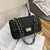 Women's Pu Leather Solid Color Classic Style Square Lock Clasp Crossbody Bag