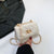 Women's Pu Leather Solid Color Classic Style Square Lock Clasp Crossbody Bag