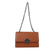 Women's Pu Leather Solid Color Classic Style Square Lock Clasp Shoulder Bag Crossbody Bag