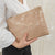 Women's Pu Leather Solid Color Classic Style Square Zipper Envelope Bag