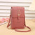 Women's Pu Leather Solid Color Classic Style Square Zipper Phone Wallets