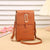 Women's Pu Leather Solid Color Classic Style Square Zipper Phone Wallets