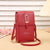 Women's Pu Leather Solid Color Classic Style Square Zipper Phone Wallets