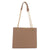 Women's Pu Leather Solid Color Classic Style Zipper Tote Bag