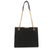 Women's Pu Leather Solid Color Classic Style Zipper Tote Bag