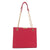 Women's Pu Leather Solid Color Classic Style Zipper Tote Bag