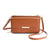 Women's Pu Leather Solid Color Elegant Basic Square Zipper Shoulder Bag Crossbody Bag Coin Purse