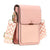 Women's Pu Leather Solid Color Elegant Classic Style Square Zipper Shoulder Bag Phone Wallets Crossbody Bag