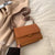 Women's Pu Leather Solid Color Elegant Square Flip Cover Shoulder Bag Crossbody Bag Square Bag