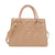 Women's Pu Leather Solid Color Elegant Square Zipper Handbag